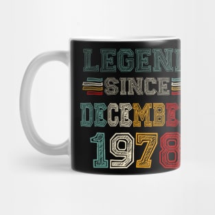 45 Years Old Legend Since December 1978 45th Birthday Mug